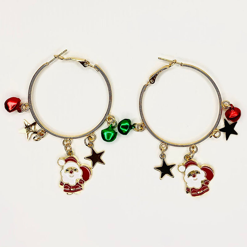 Christmas on sale hoop earrings